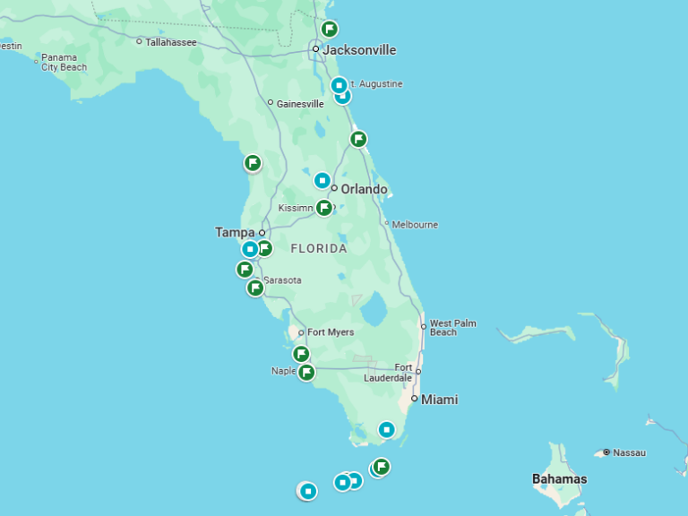 Roadtrip mit Kindern Pins auf Google Maps