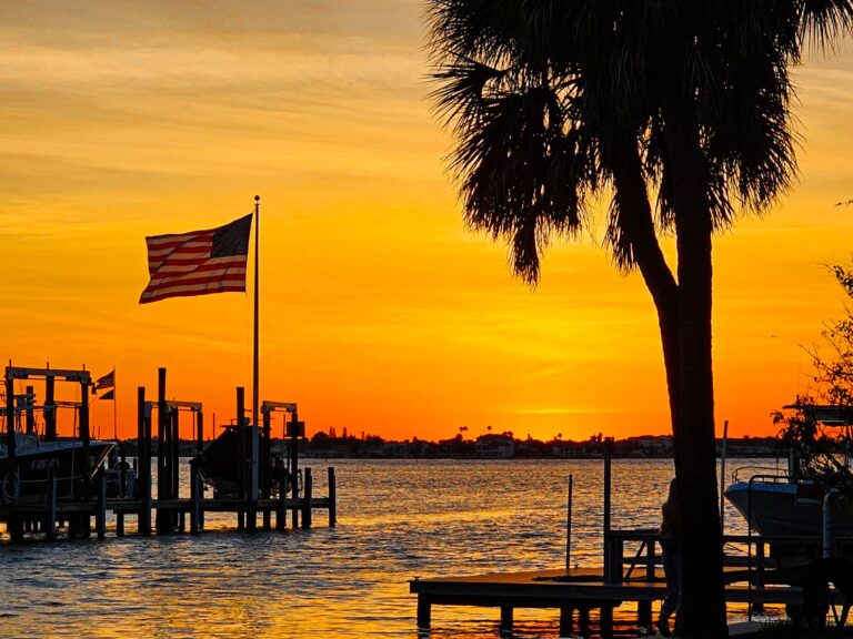 Florida Route mit Kind Sonnenuntergang