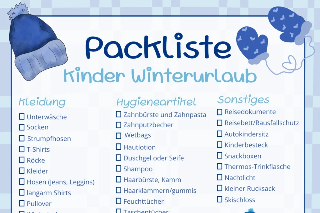 Packliste für den Skiurlaub mit Kindern