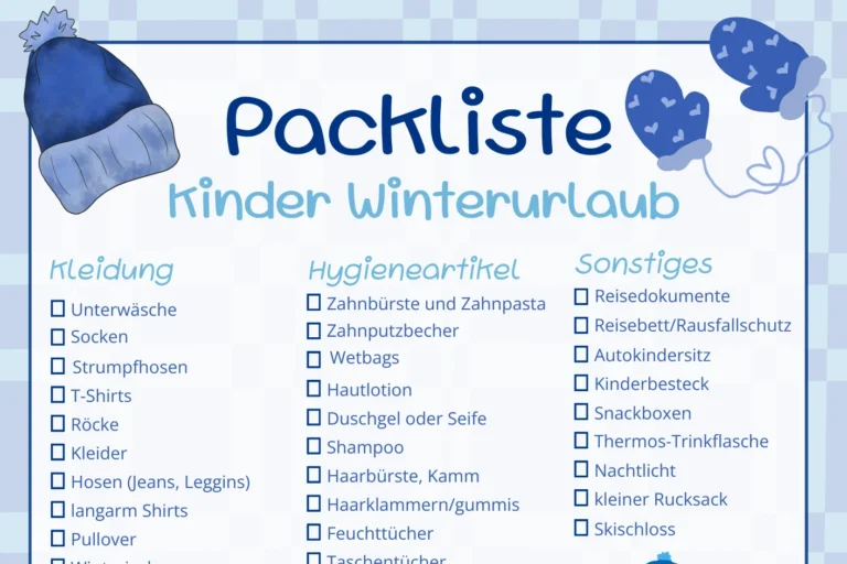 Packliste für den Skiurlaub mit Kindern