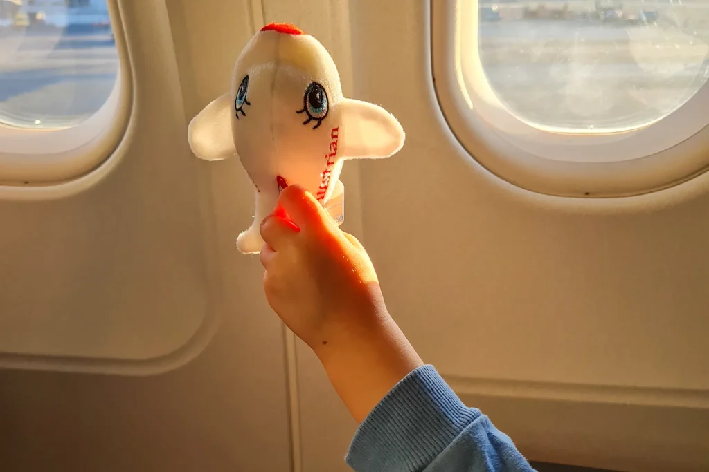 Mini im Flugzeug, Austrian Plüschflieger